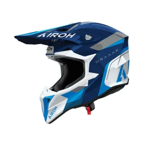 Casco Airoh Wraaap Conquer Blue Gloss