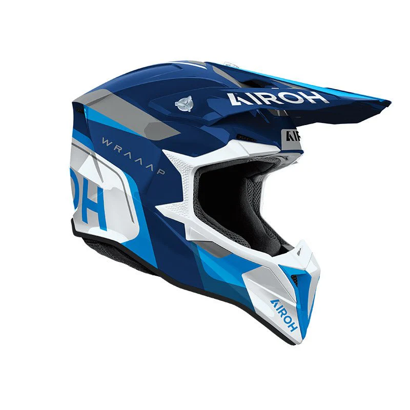 Casco Airoh Wraaap Conquer Blue Gloss - immagine 3