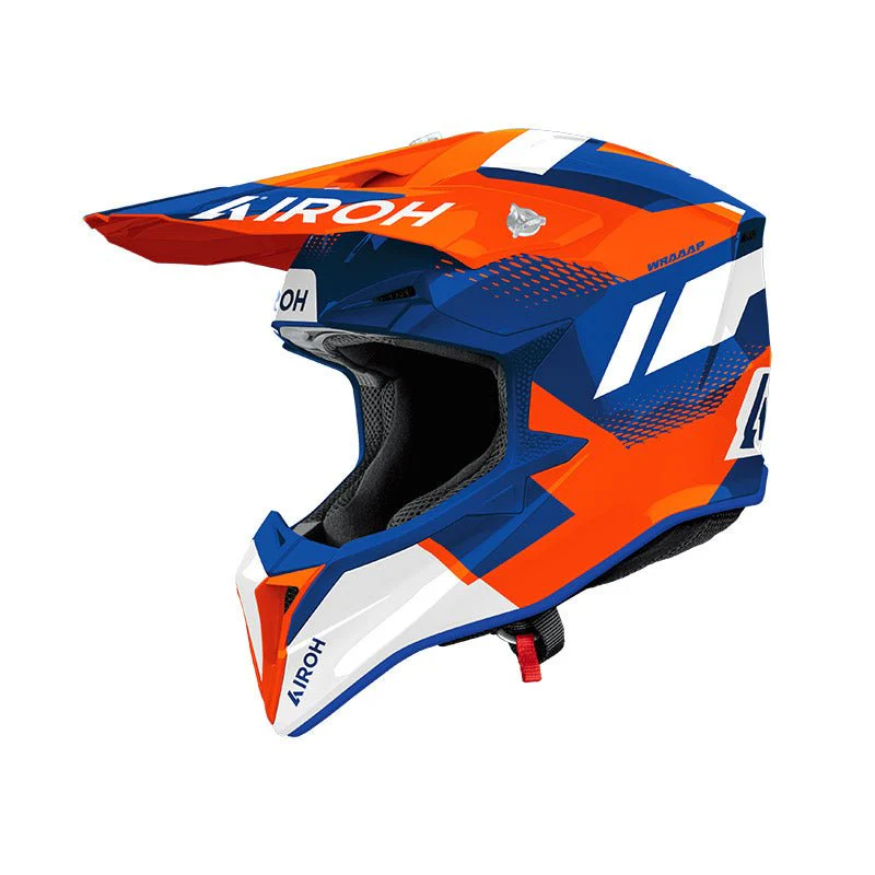 Casco Airoh Wraaap Vision Orange/Blue Gloss - immagine 2