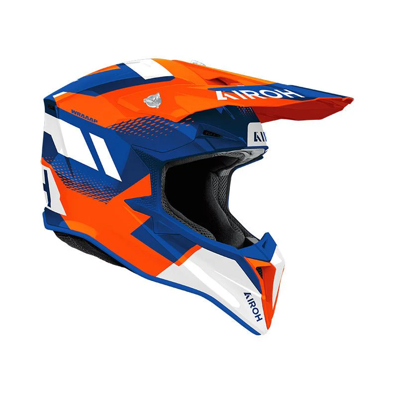 Casco Airoh Wraaap Vision Orange/Blue Gloss - immagine 3