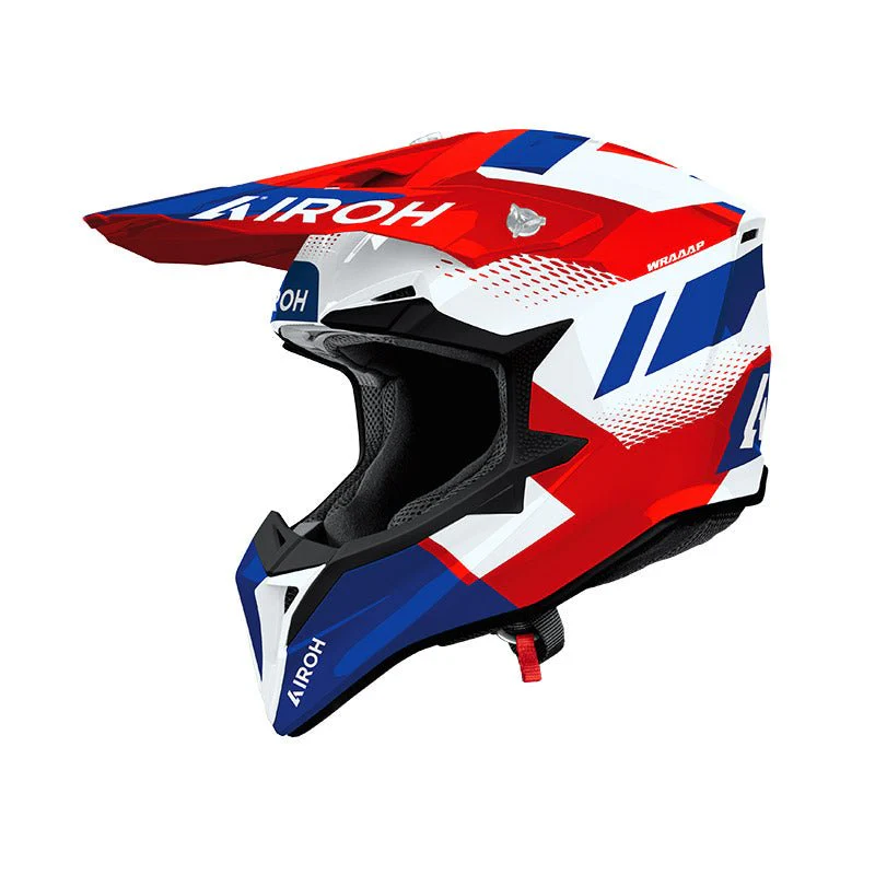 Casco Airoh Wraaap Vision Red/Blue Gloss - immagine 2