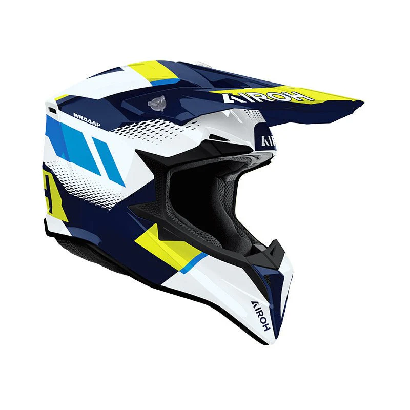 Casco Airoh Wraaap Vision Yellow/Blue Gloss - immagine 3