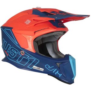 Casco cross enduro Just1 J18 Mips Vertigo arancio blu