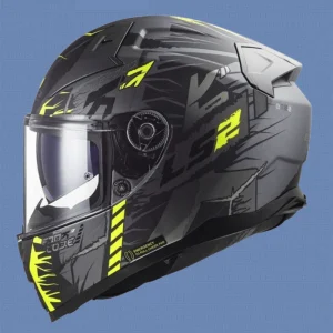 Casco integrale LS2 FF811 VECTOR II Fibra ECE2206 Techbot titanio opaco giallo