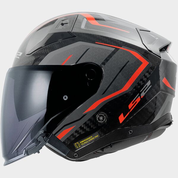 Casco jet LS2 Infinity 2 OF603 Carbon - immagine 3