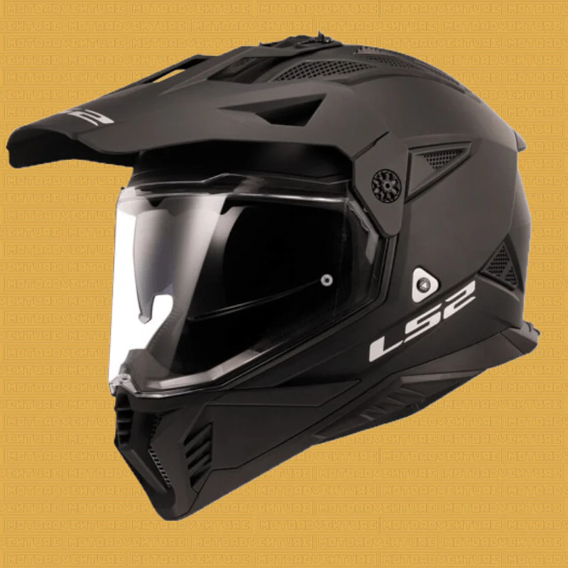 Casco LS2 MX702 Pioneer 2 Solid nero opaco - immagine 2
