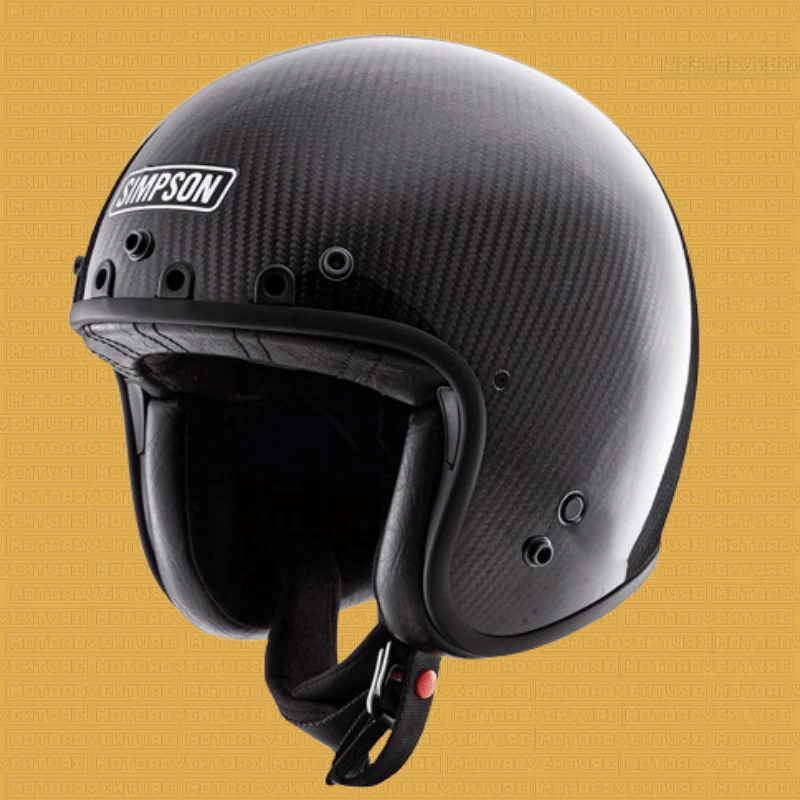 Casco Simpson Chopper Carbon nero - immagine 2