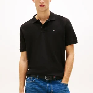 POLO REGULAR NERA TOMMY JEANS CON LOGO DA UOMO