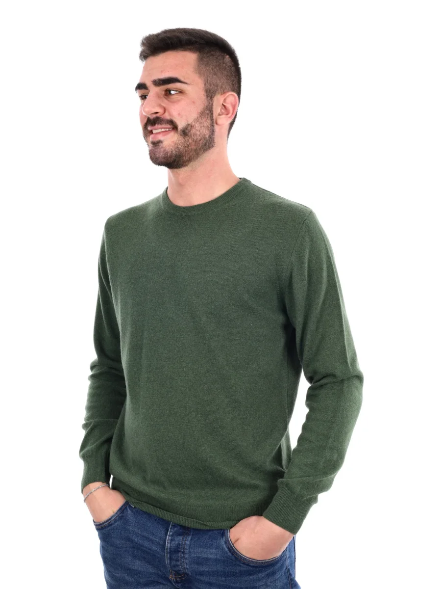 MAGLIA GIROCOLLO FB DA UOMO VERDE - immagine 3