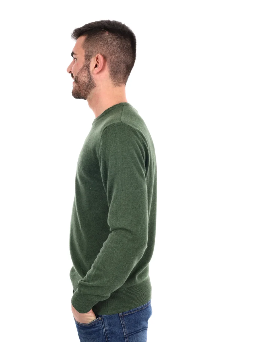 MAGLIA GIROCOLLO FB DA UOMO VERDE - immagine 4