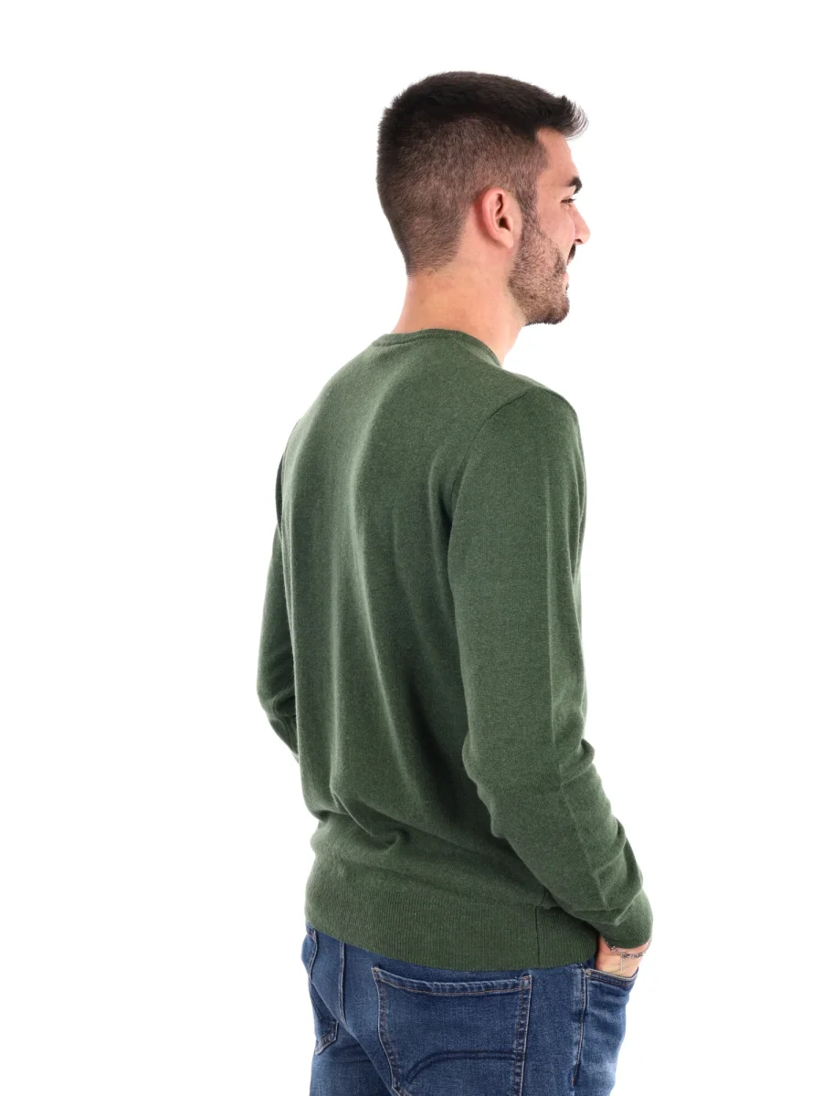 MAGLIA GIROCOLLO FB DA UOMO VERDE - immagine 7