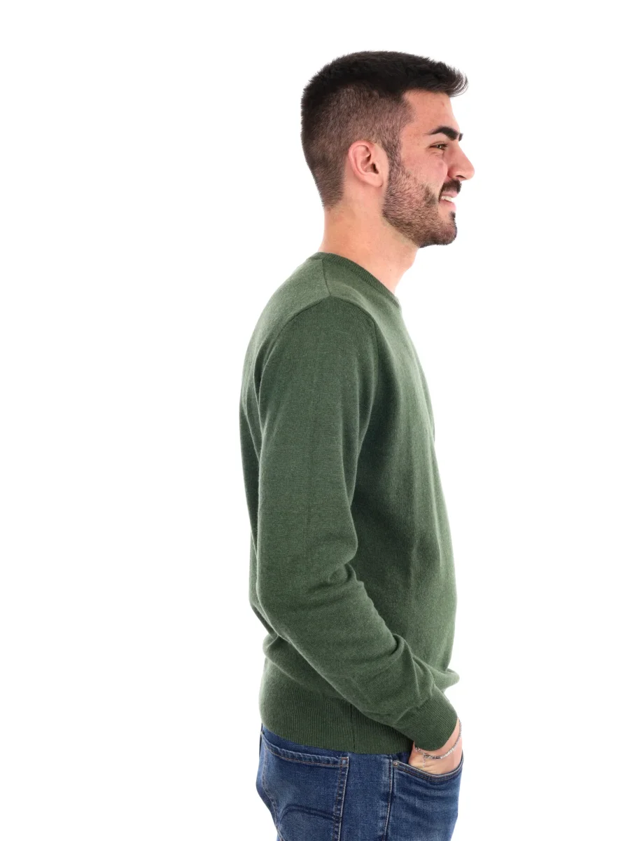 MAGLIA GIROCOLLO FB DA UOMO VERDE - immagine 8