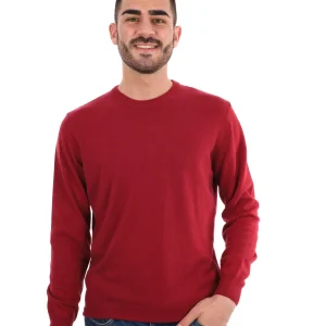 MAGLIA GIROCOLLO FB DA UOMO RUBINO
