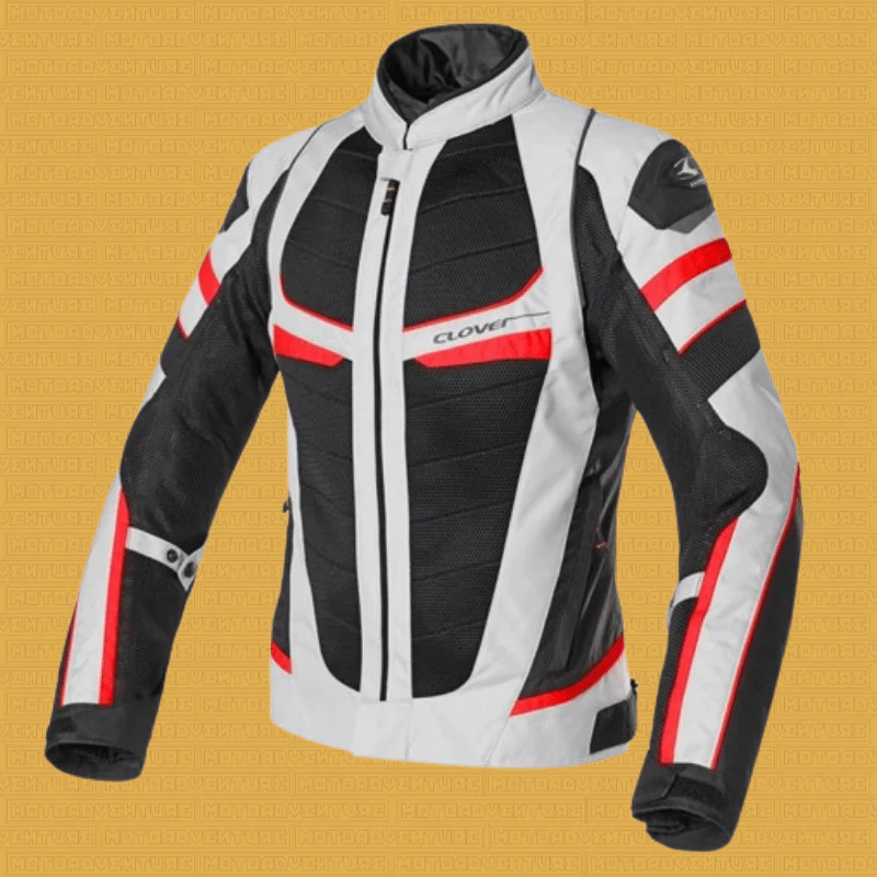 Giubbotto uomo Clover Rainjet 2 WP grigio chiaro rosso - immagine 2