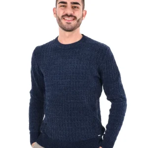 MAGLIONE GIROCOLLO GIANNI LUPO DA UOMO NAVY