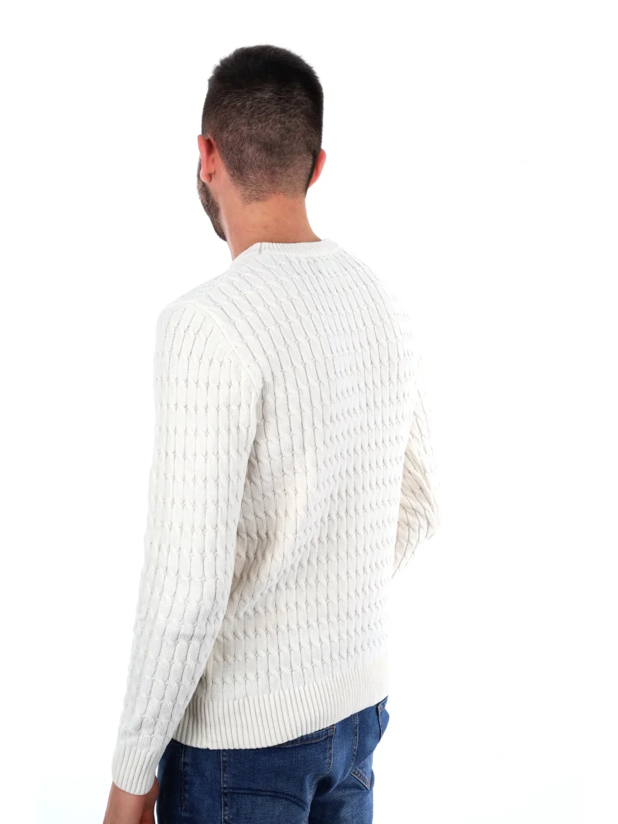 MAGLIONE GIROCOLLO GIANNI LUPO DA UOMO BIANCO - immagine 5