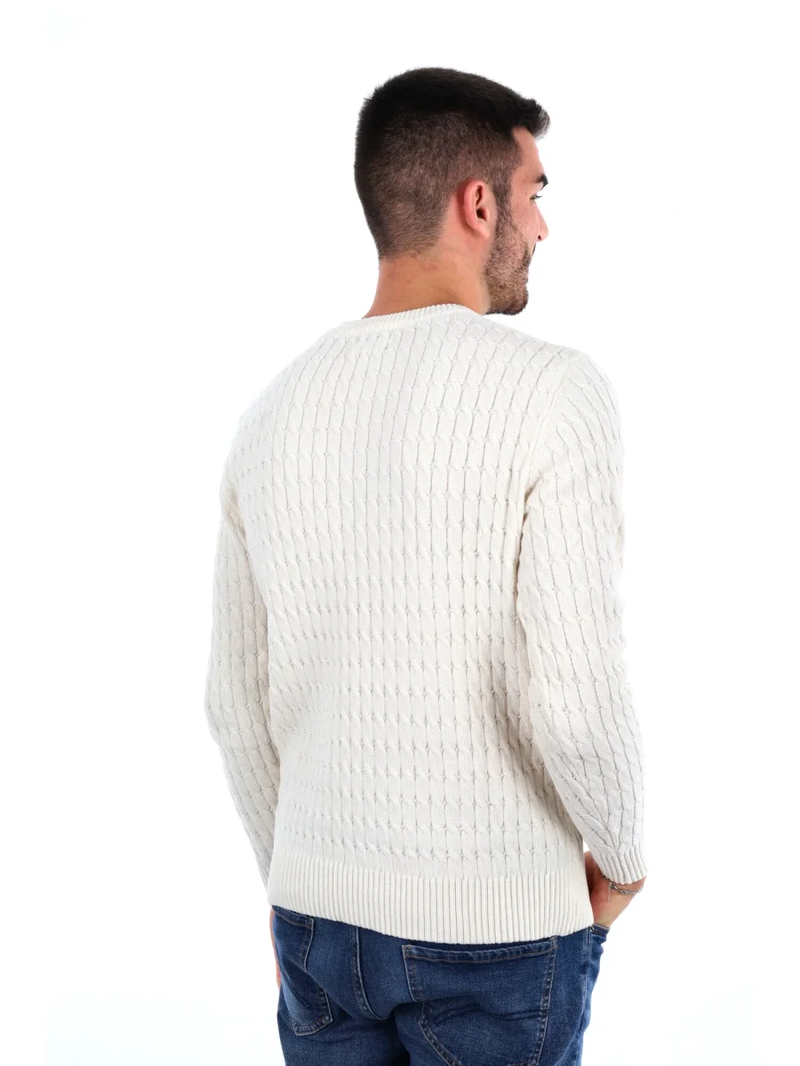 MAGLIONE GIROCOLLO GIANNI LUPO DA UOMO BIANCO - immagine 7