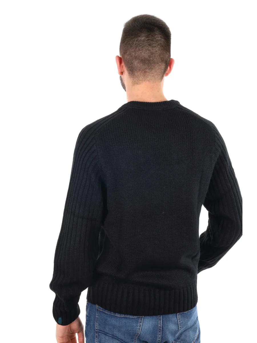 MAGLIOENE GIROCOLLO GIANNI LUPO DA UOMO NERO - immagine 5