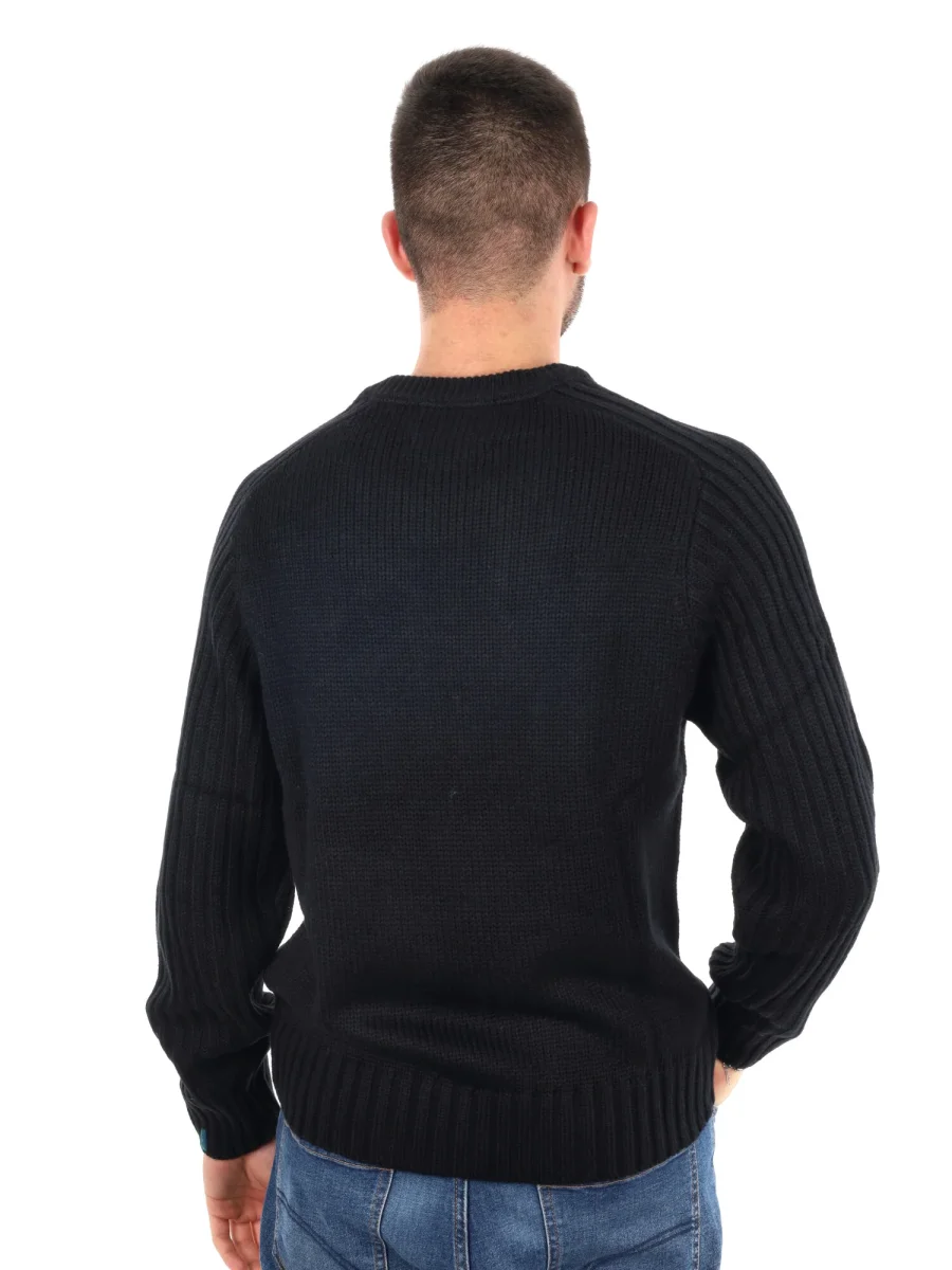 MAGLIOENE GIROCOLLO GIANNI LUPO DA UOMO NERO - immagine 6