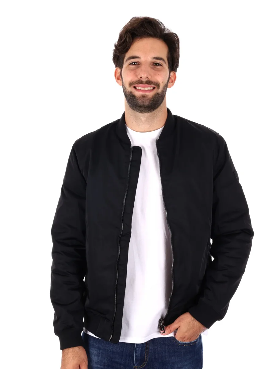 GIUBBINO BOMBER GIANNI LUPO DA UOMO NERO - immagine 2