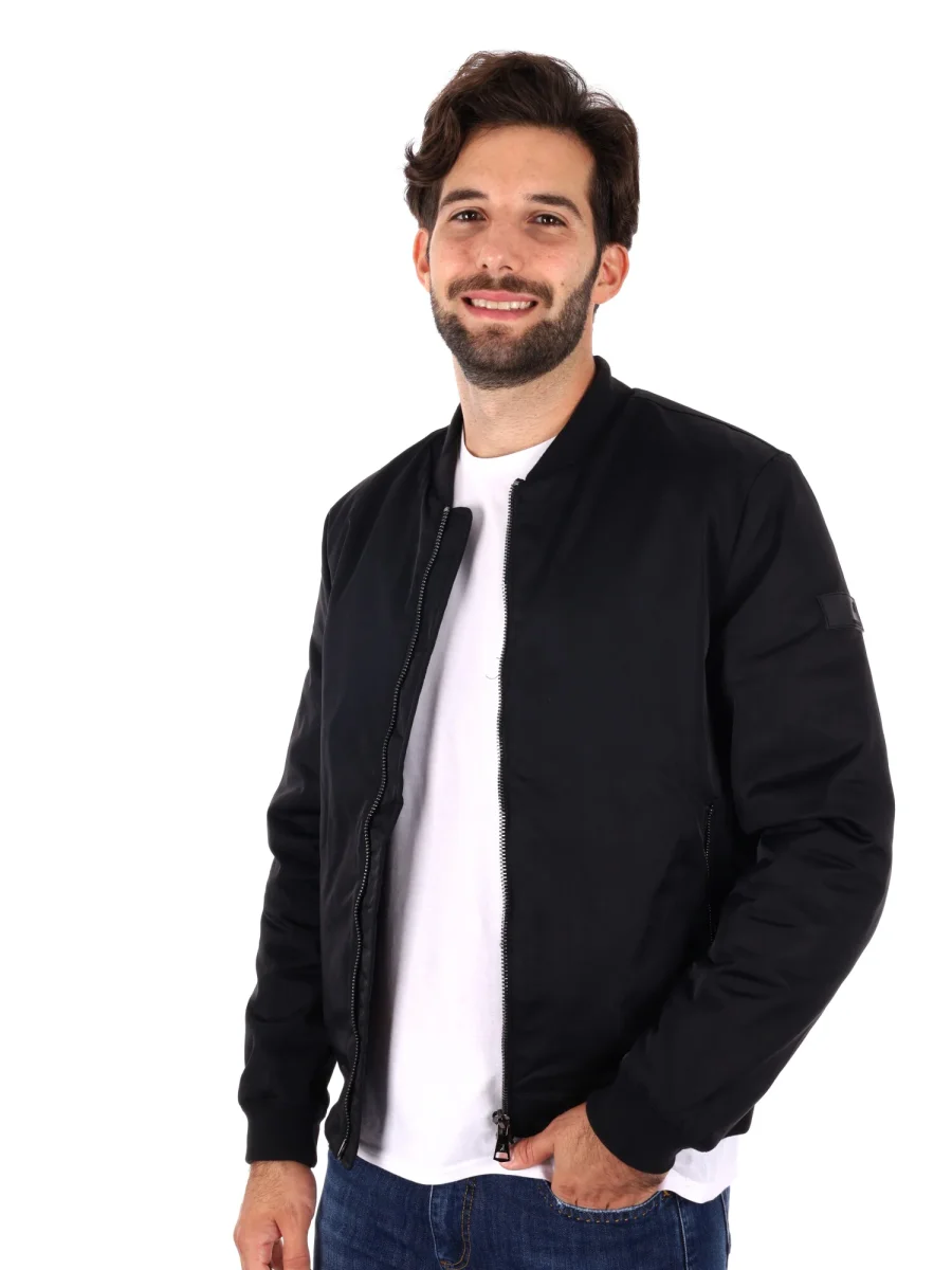 GIUBBINO BOMBER GIANNI LUPO DA UOMO NERO - immagine 3