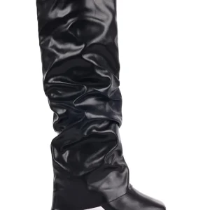 STIVALE CON RISVOLTO ARRICCIATO CLYO' DA DONNA NERO