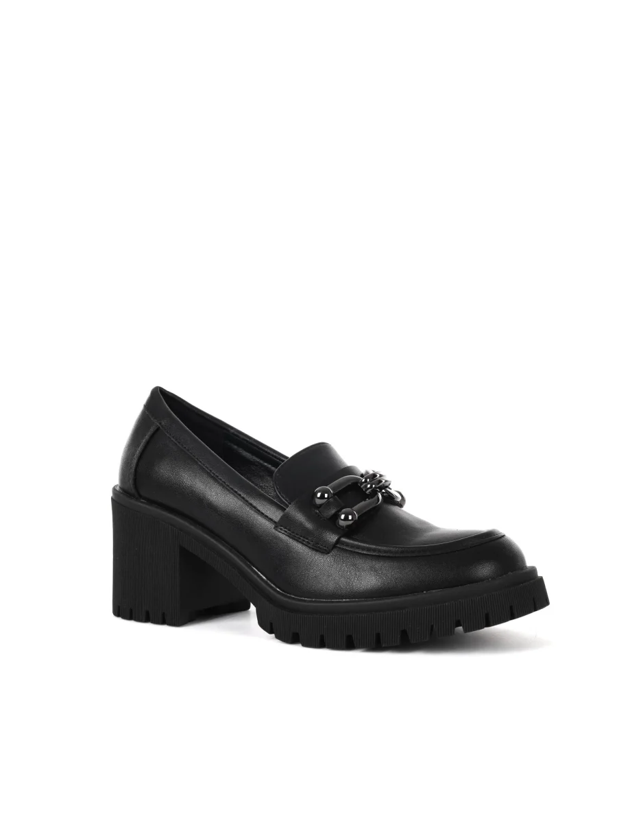 MOCASSINO CON TACCO A BLOCCO CLYO' DA DONNA NERO - immagine 3