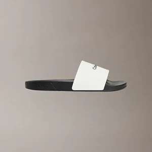 CIABATTA MARE BIANCO-NERA CALVIN KLEIN ESS SLIDE MONOBRA UNISEX