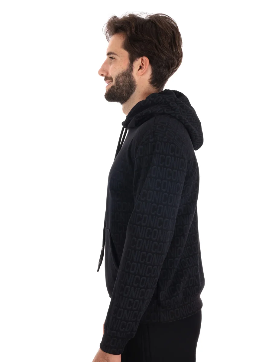 FELPA MONOGRAM ALL OVER ICON DA UOMO NERO - immagine 4