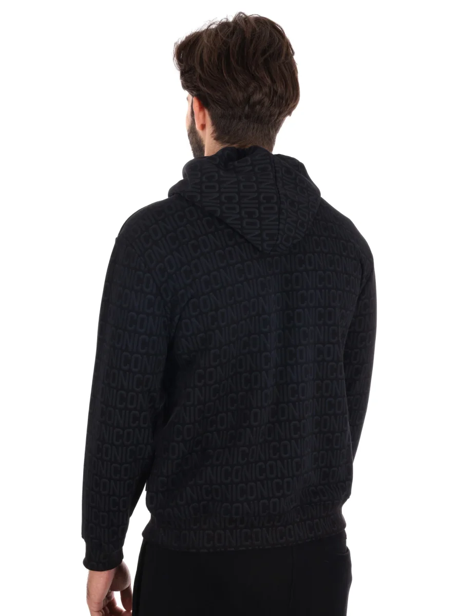 FELPA MONOGRAM ALL OVER ICON DA UOMO NERO - immagine 5