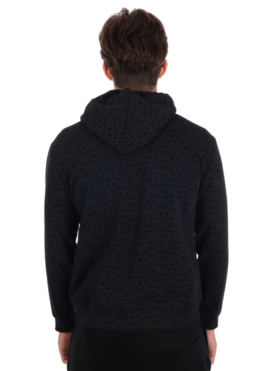 FELPA MONOGRAM ALL OVER ICON DA UOMO NERO - immagine 6