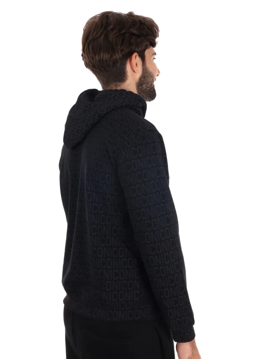 FELPA MONOGRAM ALL OVER ICON DA UOMO NERO - immagine 7