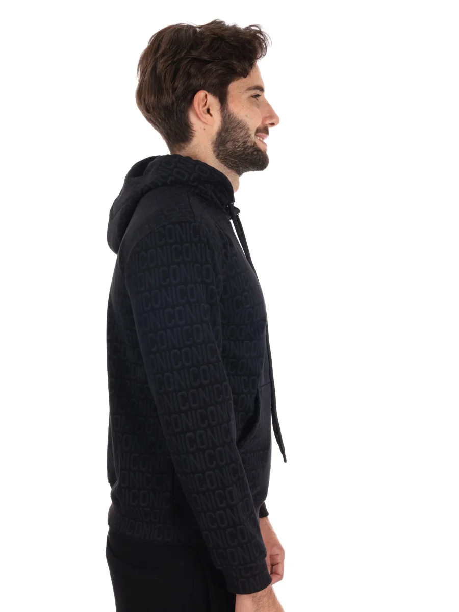 FELPA MONOGRAM ALL OVER ICON DA UOMO NERO - immagine 8