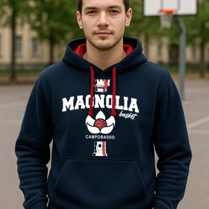 FELPA CON CAPPUCCIO MAGNOLIA BASKET UNISEX BICOLORE