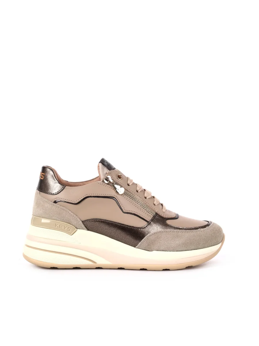 SNEAKERS CON ZEPPA PREMIUM KEYS DONNA BEIGE - immagine 2