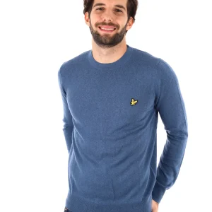 MAGLIA GIROCOLLO LYLE&SCOTT DA UOMO AZZURRO