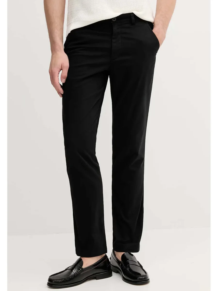 PANTALONE NERO CALVIN KLEIN SLIM CHINO DA UOMO - immagine 2