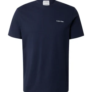 T-SHIRT BLU CALVIN KEIN MICRO LOGO DA UOMO