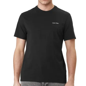 T-SHIRT NERO CALVIN KEIN MICRO LOGO DA UOMO