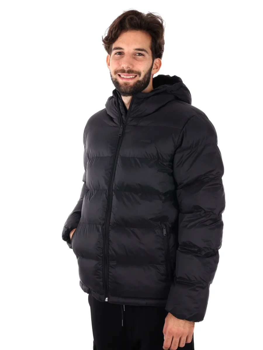 GIUBBINO IMBOTTITO CON CAPPUCCIO CALVIN KLEIN JEANS DA UOMO NERO - immagine 3