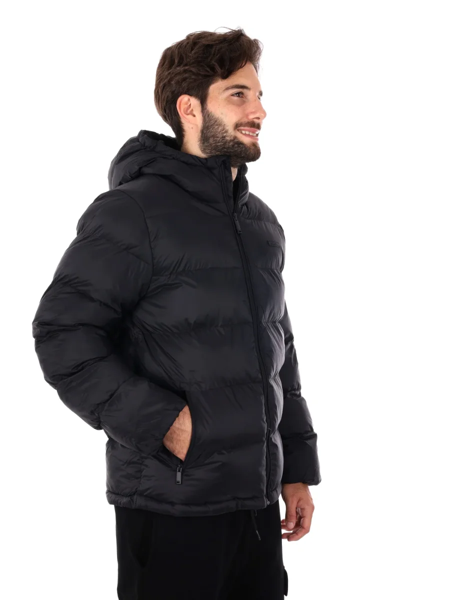 GIUBBINO IMBOTTITO CON CAPPUCCIO CALVIN KLEIN JEANS DA UOMO NERO - immagine 9