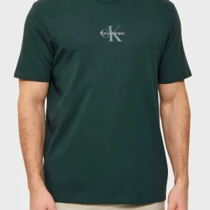 T-SHIRT PETROLIO CALVIN KLIEN JEANS MONOLOGO DA UOMO