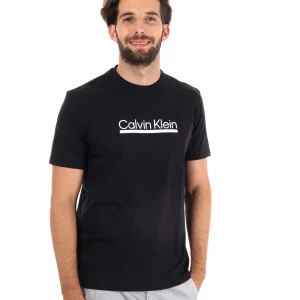 T-SHIRT CON LOGO CALVIN KLEIN JEANS UOMO NERO