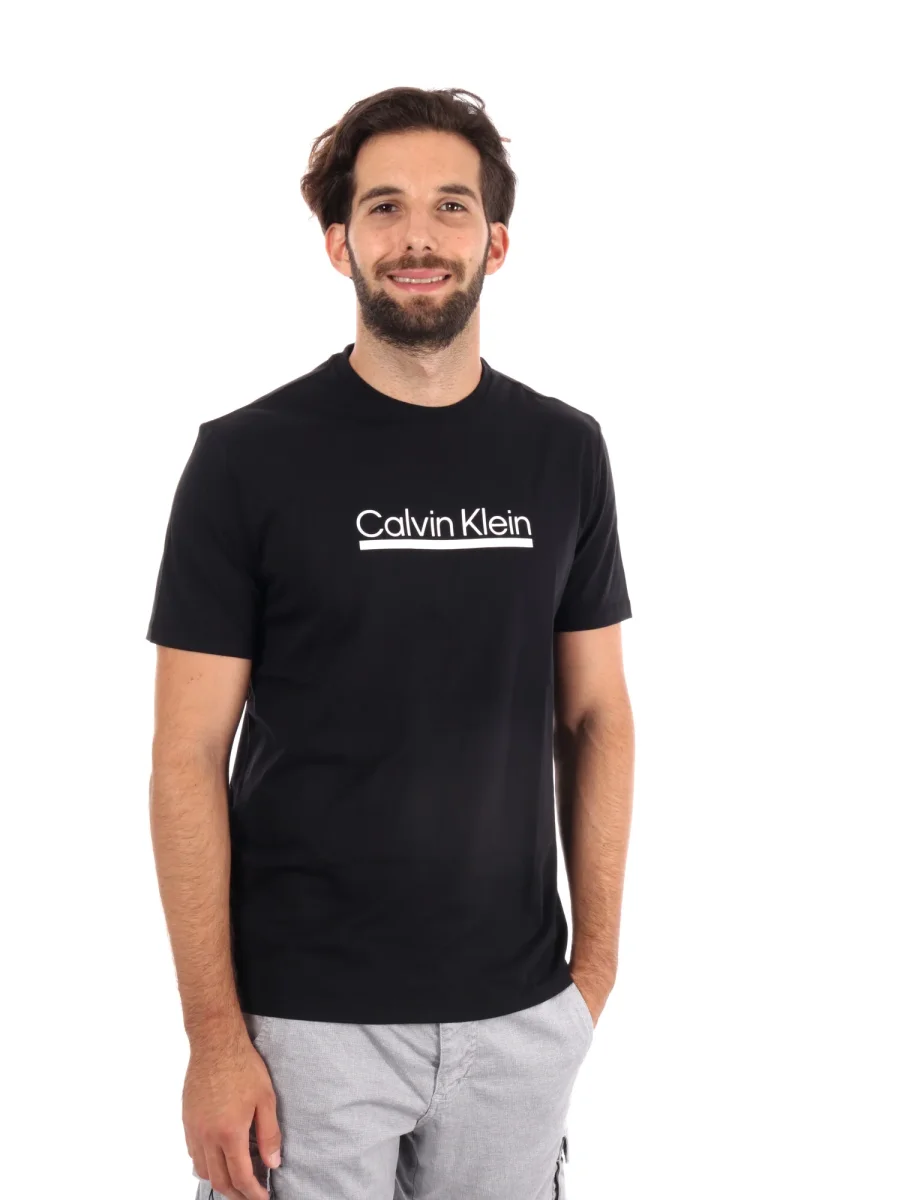 T-SHIRT CON LOGO CALVIN KLEIN JEANS UOMO NERO - immagine 2