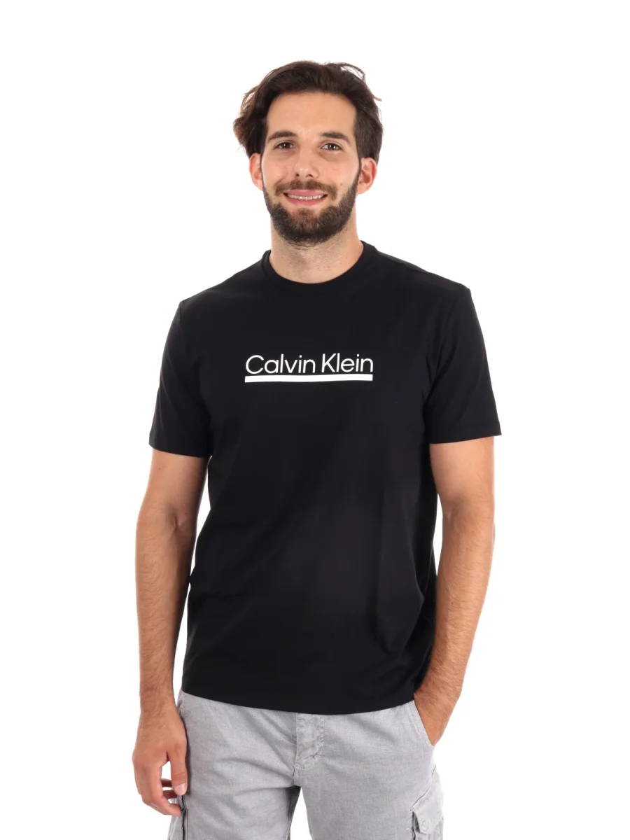 T-SHIRT CON LOGO CALVIN KLEIN JEANS UOMO NERO - immagine 3
