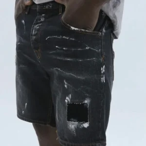 BERMUDA DENIM LAVAGGIO MACCHIATO MFN