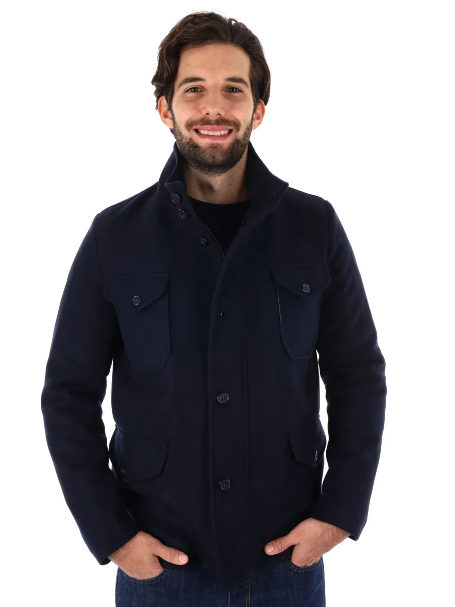 CAPPOTTO MAGGIOLINO FB DA UOMO BLU - immagine 2
