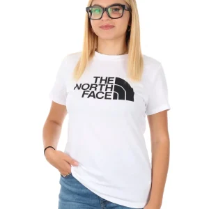 T-SHIRT BASIC CON LOGO THE NORTH FACE DONNA BIANCO-NERO