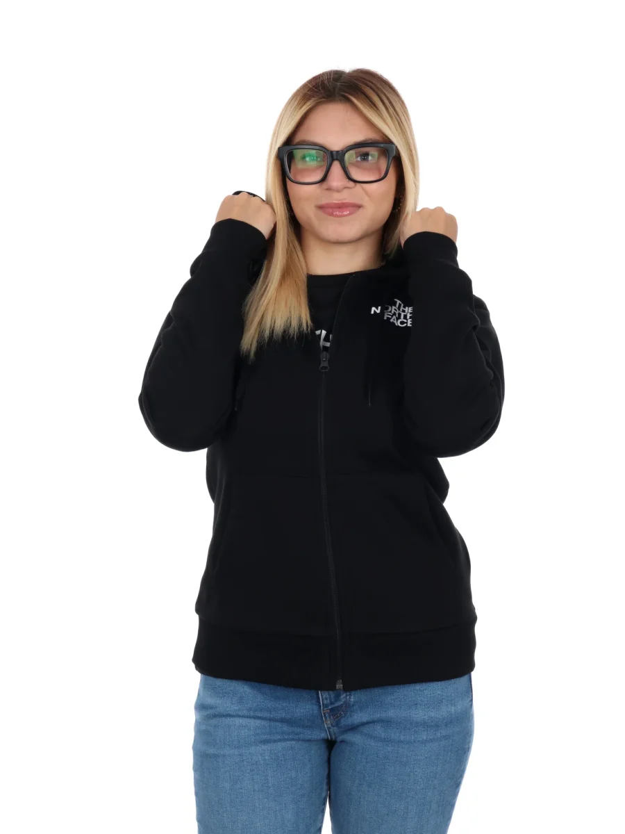 FELPA FULL ZIP E CAPPUCCIO THE NORTH FACE DA DONNA NERO