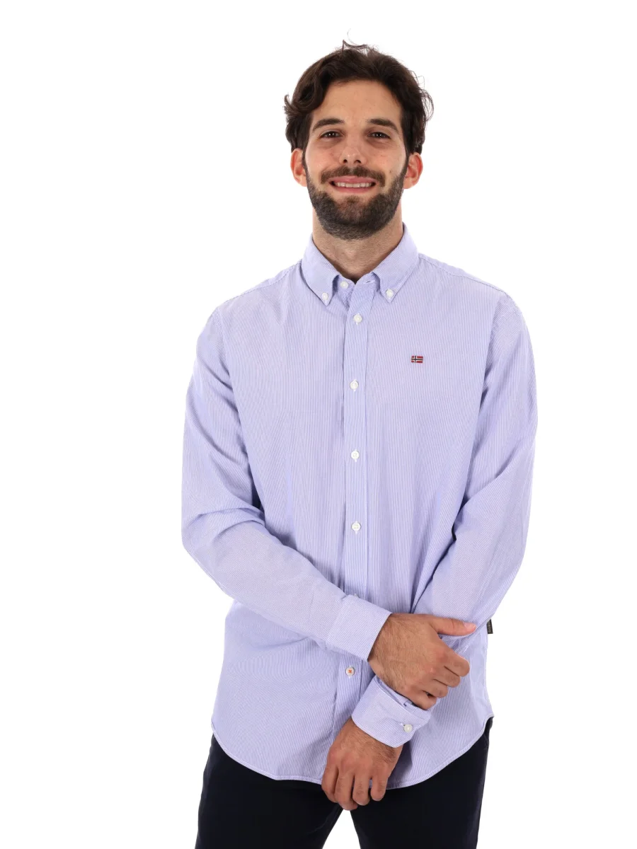 CAMICIA G-TERRA LS NAPAPIJRI DA UOMO BIANCO BLU